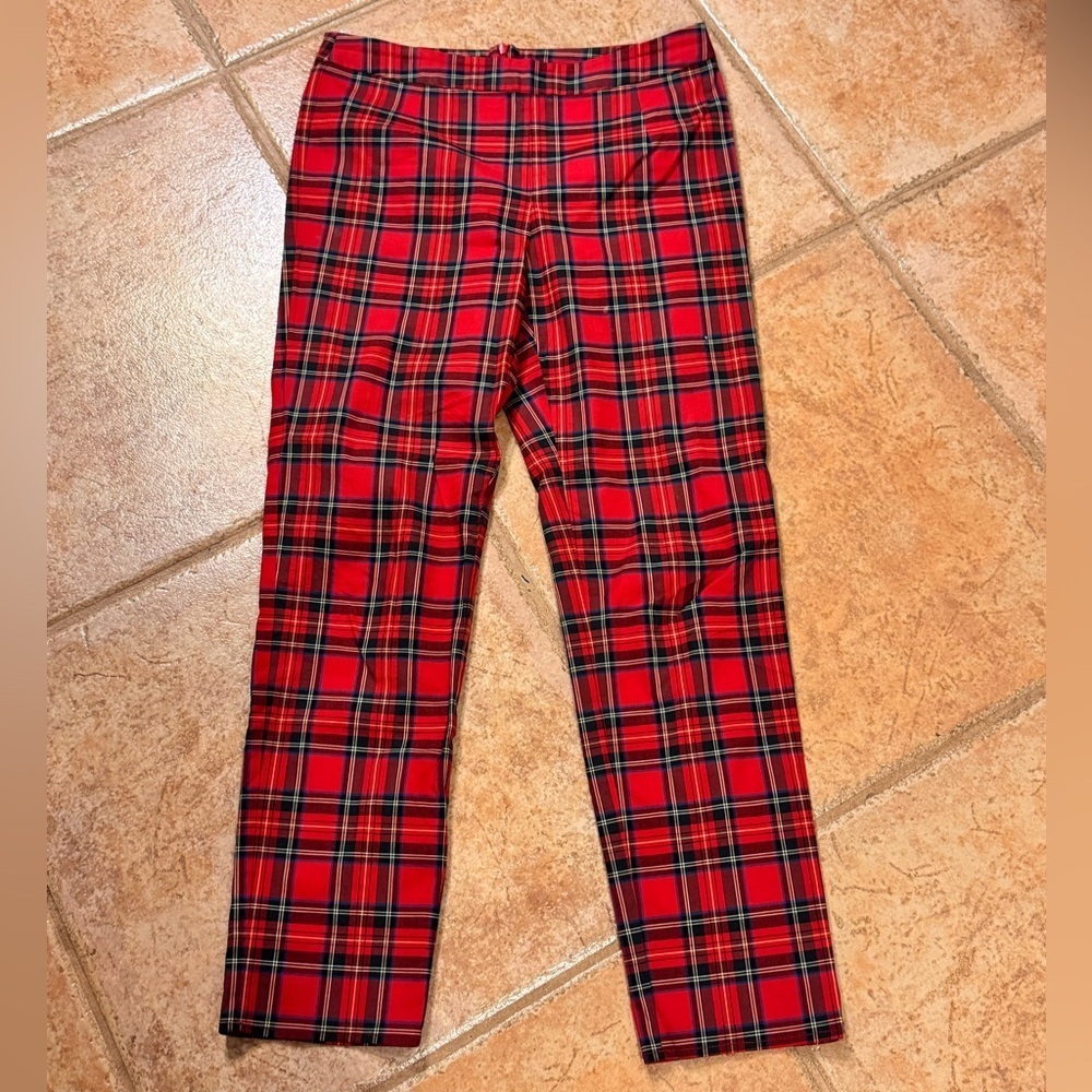 Sail to Sable Vibrant Red Tartan Pants